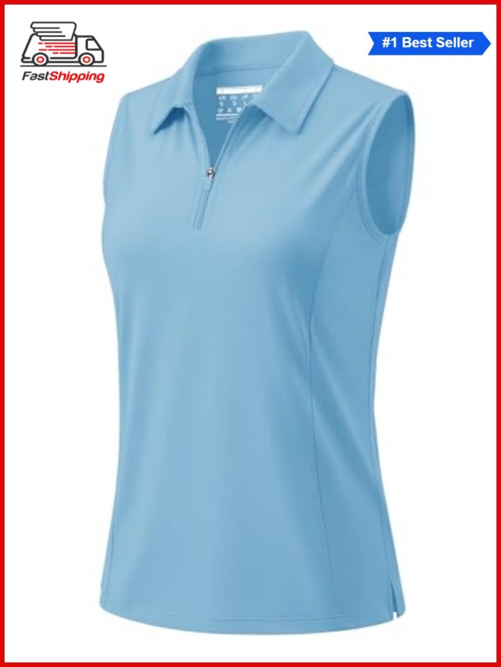 ✨ MAGCOMSEN Womens Sleeveless Golf Polo Quarter Zip Tennis Tank Top
